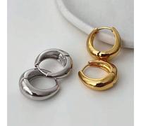 Shein 1 par de pendientes de plata de ley 925 con forma de frijol, diseño minimalista y elegante, regalo de joyería para mujeres, regalo de fiesta, regalo d