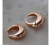 Shein 1 Par De Pendientes Elegantes Y Versátiles Con Forma De Elipse Recortada