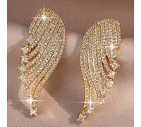 Shein 1 par de pendientes largos colgantes de lujo con borla grande y CZ para mujer, regalo de San Valentín, con circonita cúbica AAA brillante, joyería par