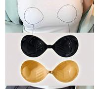 Shein 1 Par de Pezoneras de Silicona con Efecto Push Up en Forma de Mango, Cubierta Invisible, Sujetador sin Costuras Ultra Delgado y Transpirable, Accesori