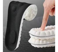 Shein 1 par de plantillas de látex de alta elasticidad, cojín amortiguador de impactos, soporte de arco, insertos de calzado deportivo transpirables