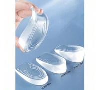Shein 1 par de plantillas elevadoras de altura ocultas, almohadillas de tacón de silicona de 1 CM/2 CM/3 CM para mujeres