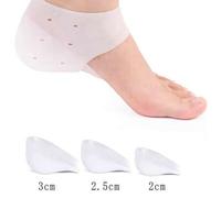 Shein 1 par de plantillas elevadoras invisibles de silicona elástica para aumentar la altura, para hombres y mujeres, almohadillas ocultas de elevación para