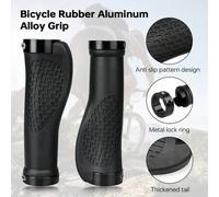 Shein 1 par de puños universales para manillar de bicicleta, con diseño ergonómico antideslizante y amortiguador de impactos, con anillos de bloqueo de alea