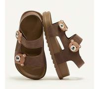 Shein 1 par de sandalias casuales ligeras con fondo suave y decoración de oso lindo para niños pequeños, verano