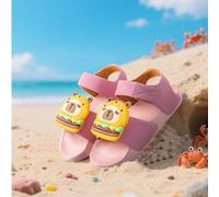 Shein 1 par de sandalias infantiles de dibujos animados lindos, sandalias de playa de suela blanda de EVA, sandalias resistentes al desgaste para niños y ni