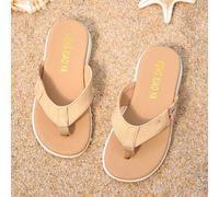 Shein 1 par de sandalias tipo chanclas para niños pequeños con estampado floral, patchwork, parte superior de PU, suela de EVA, punta redonda, tira entre lo