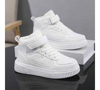 Shein 1 par de zapatillas casuales para niños, zapatos planos de moda con parches blancos, ligeros y cómodos, adecuados para niños y niñas como zapatos para