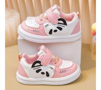 Shein 1 par de zapatillas con diseño de cabeza de oso lindo, tela suave y transpirable, amortiguación ligera y suela antideslizante, cuidando los pies peque