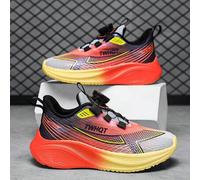 Shein 1 par de zapatillas de running de moda para adolescentes de primavera/verano, con tela de malla transpirable, suela gruesa y acolchada, cierre de rota