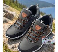 Shein 1 par de zapatillas deportivas casuales para hombre con letras, ligeras, con cordones, transpirables y suaves, para escalada, caza, senderismo al aire