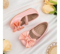Shein 1 par de zapatos de bebé con diseño de lazo cute y elegante, con parte inferior y esterilla de masaje, suela plana suave antideslizante, adecuados par