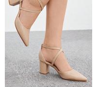 Shein 1 Par de Zapatos de Tacón Alto Clásicos Color Albaricoque, Zapatos de Boda Nuevos para Otoño, Año Nuevo y Día de San Valentín