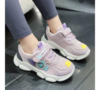 Shein 1 par de zapatos deportivos de moda casual para volver al colegio, diseño de contraste multicolor, parte superior de piel de PU y tela para mayor tran