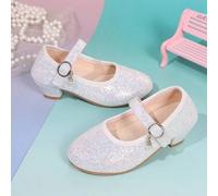 Shein 1 par de zapatos para niños, zapatos de actuación de gran coro con suela blanda y cristales para niñas, zapatos de princesa para niña de las flores, n