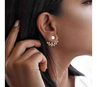 Shein 1 par Pendientes estilo minimalista floral pétalo eso puede ser dos maneras