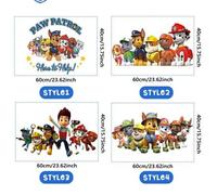 Shein 1 Pegatina de pared con tema de Paw Patrol, que incluye cuatro tipos de pegatinas de cachorros. Es una pegatina de pared autoadhesiva adecuada para pu