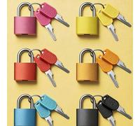 Shein 1 pieza/10 piezas Candado mini multicolor pequeño con llaves, candado de carcasa de plástico de color, candado pequeño de aleación de zinc, para equip