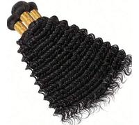 Shein 1 pieza 100G Paquetes de cabello humano ondulado profundo sin procesar, cabello virgen brasileño, un paquete de paquetes de cabello humano ondulado pr