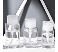 Shein 1 pieza/100ml/150ml/200ml Botella con bomba portátil para desmaquillante, tipo de presión con dosificación ajustable, adecuada para almacenar desmaqui