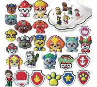 Shein 1 pieza/12 piezas/31 piezas Accesorios de moda Encantos para zapatos de Paw Patrol Rubble, decoración de zapatos con diseños de Chase, Rocky, Zuma, Sk