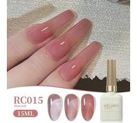 Shein 1 Pieza 15 Ml Esmalte De Uñas En Gel De Cristal De Jalea Translúcido Con Efecto Claro Como Hielo - Remojar Con Luz Uv/led - Perfecto Para Manicuras De