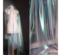 Shein 1 pieza 150*100cm Tela de vidrio con efecto sinfónico, hilo de seda brillante y malla decorativa con degradado de colores, ideal para vestidos, faldas