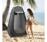 Shein 1 pieza 190*120*120 Carpa portátil negra de apertura rápida, resistente al agua y a los rayos UV, con diseño de ventilación y bolsa de almacenamiento,