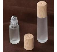 Shein 1 PIEZA/2 PIEZAS/10 PIEZAS Botella de vidrio esmerilado rellenable, botella de aceite esencial, botella de bola de rodillo de acero inoxidable, tapa d