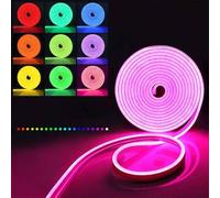 Shein 1 pieza/2 piezas 1m/2m/3m/4m/5m Tira de luz LED RGB de neón infrarrojo, luz de decoración flexible de silicona, luz de ambiente impermeable con contro