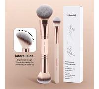 Shein 1 pieza/2 piezas/3 piezas Cepillo de maquillaje facial profesional de doble cabeza, suave al tacto, herramienta de maquillaje multifuncional, con caja