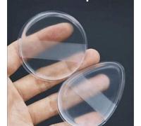 Shein 1 pieza/2 piezas/3 piezas Esponja de maquillaje de silicona, cojín de cristal que no absorbe, borla de crema BB, base de gelatina transparente, esponj