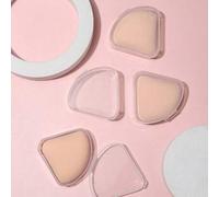Shein 1 pieza/2 piezas/4 piezas/10 piezas/Set Caja de almacenamiento de borlas en forma de pétalo, estuche de exhibición de cosméticos creativo, para vacaci
