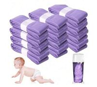 Shein 1 pieza/2 piezas/4 piezas/6 piezas/8 piezas/10 piezas Bolsas de eliminación de pañales moradas, adecuadas para Twist & Click, Tommee Tippee, Sangenic