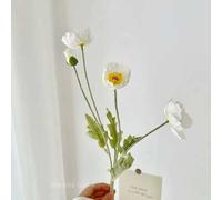Shein 1 pieza/2 piezas/4 piezas Flores de amapola artificiales, longitud de 59 cm, 4 flores por tallo, estilo minimalista y moderno, flexibles y no se desti