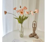 Shein 1 pieza/2 piezas/4 piezas Flores de amapola artificiales, longitud de 59 cm, 4 flores por tallo, estilo minimalista y moderno, flexibles y no se desti