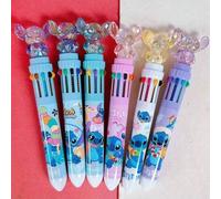 Shein 1 pieza/2 piezas Bolígrafo de gel borrable de la serie Disney Stitch, 5 paquetes, bolígrafo de tinta con tema de dibujos animados de 0.5 mm. 5 piezas/
