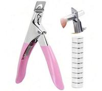 Shein 1 pieza/2 piezas Cortaúñas magnético ajustable, apto para uñas acrílicas, cortaúñas acrílico profesional ajustable, cortaúñas de acero inoxidable, apt