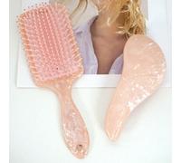 Shein 1 pieza/2 piezas Juego de peine y cepillo, 1 pieza Mini cepillo desenredante de palma, 1 pieza Cepillo desenredante con cojín de aire cuadrado con man