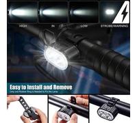 Shein 1 pieza/2 piezas Luces LED delanteras y traseras para bicicleta de montaña, recargables por USB, montadas en el manillar, alta luminosidad, aptas para