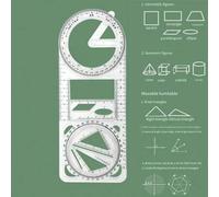 Shein 1 pieza/2 piezas Regla de geometría multifunción para estudiantes de secundaria y preparatoria, regreso a clases