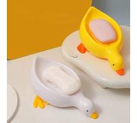 Shein 1 pieza/2 piezas/Set Caja de jabón de pato, Caja de drenaje de jabón, Caja de jabón de dibujos animados que puede drenar, Estante de jabón de baño, Co