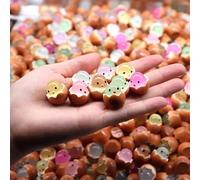 Shein 1 pieza / 20 piezas Pollitos recién nacidos luminosos de color aleatorio, mini pollitos, mini figuras de resina luminosas de pollitos para manualidade