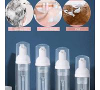 Shein 1 pieza/3 piezas/5 piezas Botella de espuma de jabón vacía con cabezal redondo de 30ml/50ml/60ml, dispensador de espuma mini, recargable, para viajes,