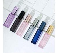 Shein 1 pieza/3 piezas/5 piezas Botella pulverizadora de vidrio grueso recargable de 5ml/10ml con degradado de gris a azul, atomizador portátil de perfume p