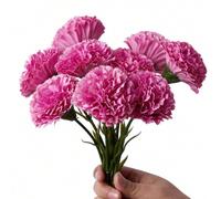 Shein 1 pieza/3 piezas/6 piezas Claveles artificiales Tallos de flores artificiales Flores de seda falsas para arreglos florales de funerales Ramos de bodas