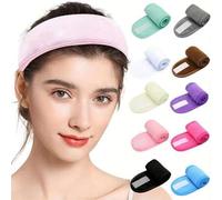 Shein 1 pieza/3 piezas/6 piezas Diademas de microfibra ultra absorbentes - Diademas para spa antideslizantes para lavarse la cara y el cuidado de la piel -