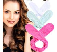 Shein 1 pieza/3 piezas Diadema con orejas de conejo cruzadas, diadema para maquillaje, diadema para mascarilla facial, diadema facial linda, tenacilla, riza