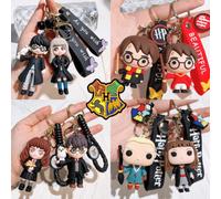 Shein 1 pieza/3 piezas Llavero de dibujos animados adorable, diseño de Hedwig el búho y Dobby, hecho de PVC y aleación de alta calidad, con detalles vívidos