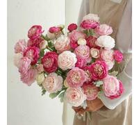Shein 1 pieza/3 piezas Ramo artificial de Rosas Austin Simulación de Peonía Tallo Largo Flor Artificial Adecuado para Jarrón de Hogar, Oficina, Boda, Compro